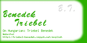 benedek triebel business card